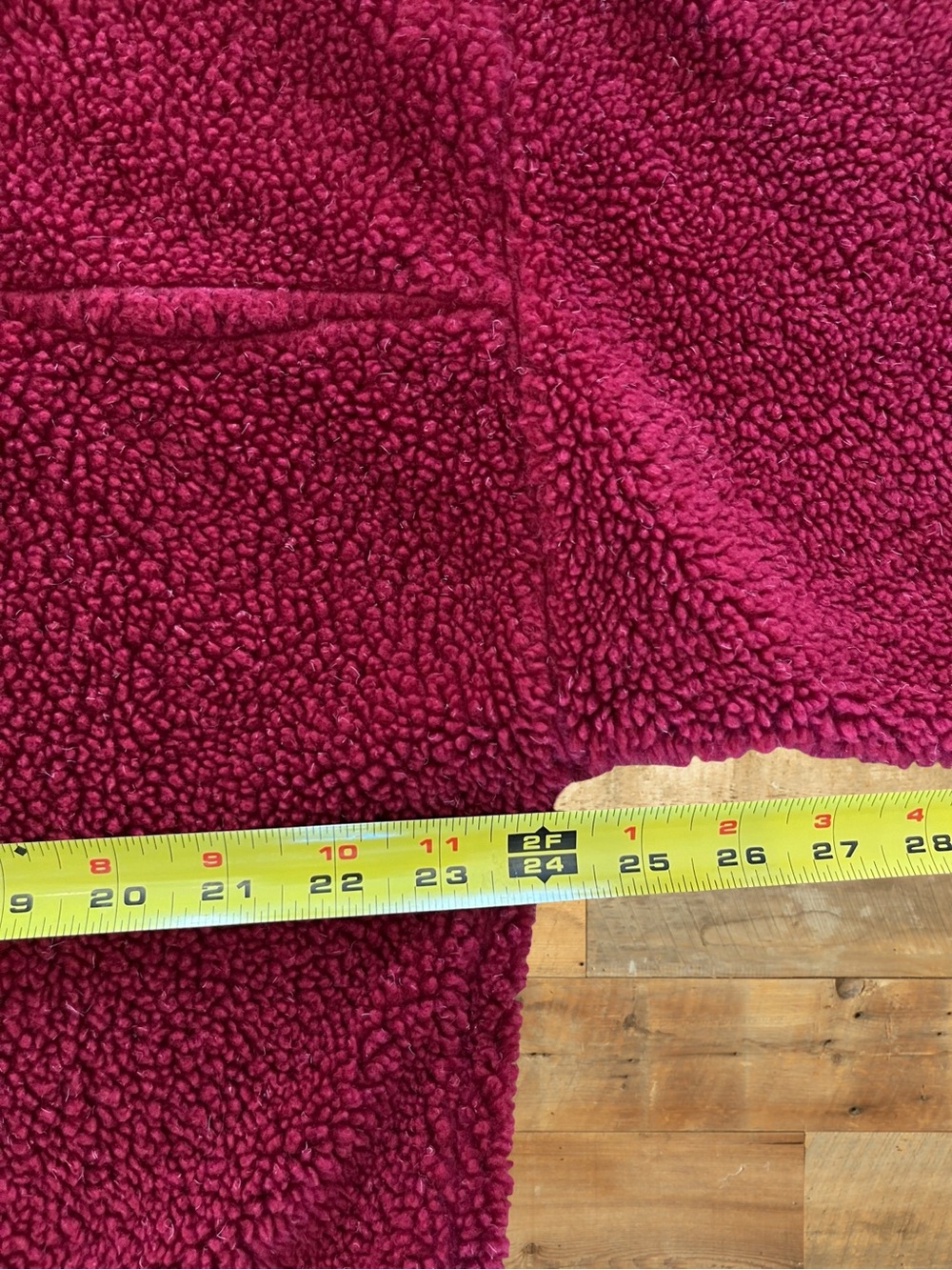 Magenta Vintage Sherpa Fleece Quarter Zip Pullover Made in Canada Fits L - Picture 11 of 13